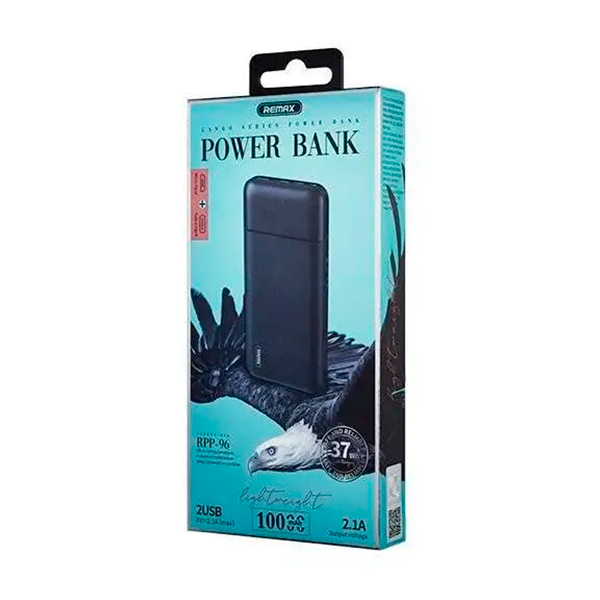 Внешний аккумулятор Remax Lango Series (10000mAh) 2USB RPP-96 Black