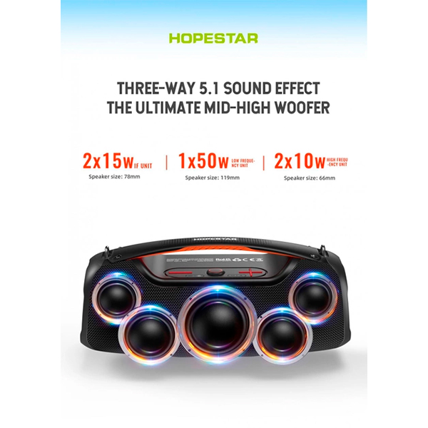 Портативна Bluetooth колонка Hopestar A60 Black