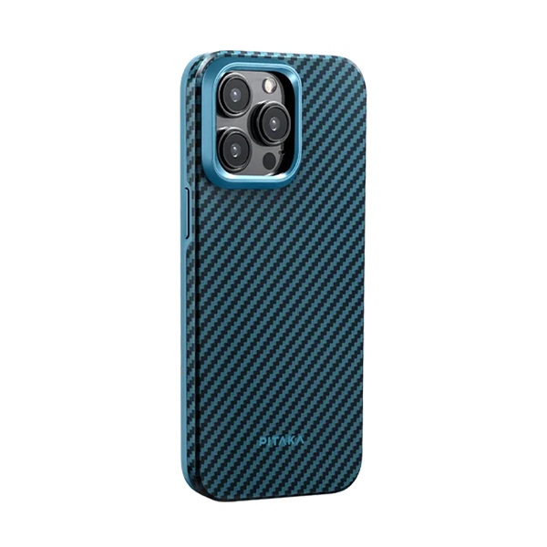 Чехол Pitaka iPhone 15 Pro Case with MagSafe Black/Blue (KI1508PPA)