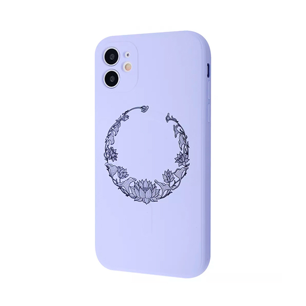 Чехол Wave Minimal Art Case для Apple iPhone 12 with MagSafe Light Purple/Lotus