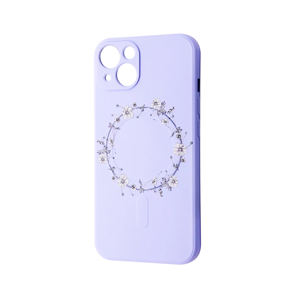 Чохол Wave Minimal Art Case для Apple iPhone 13/14 with MagSafe Light Purple/Wreath