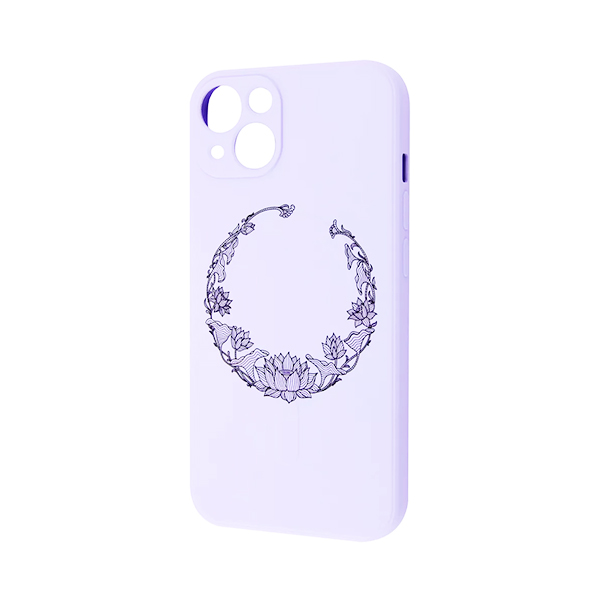 Чохол Wave Minimal Art Case для Apple iPhone 13/14 with MagSafe Light Purple/Lotus