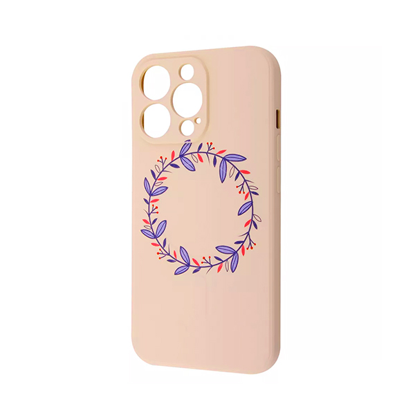 Чохол Wave Minimal Art Case для Apple iPhone 13 Pro with MagSafe Pink Sand/Wreath