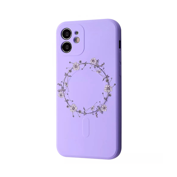 Чохол Wave Minimal Art Case для Apple iPhone 12 with MagSafe Light Purple/Wreath