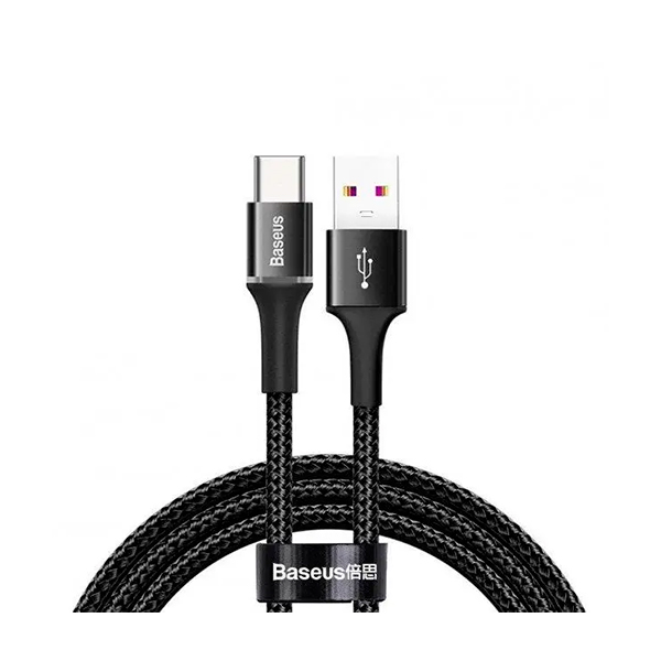 Кабель Baseus Halo Data Cable USB Type-C 3A 1m Black (CATGH-B01)