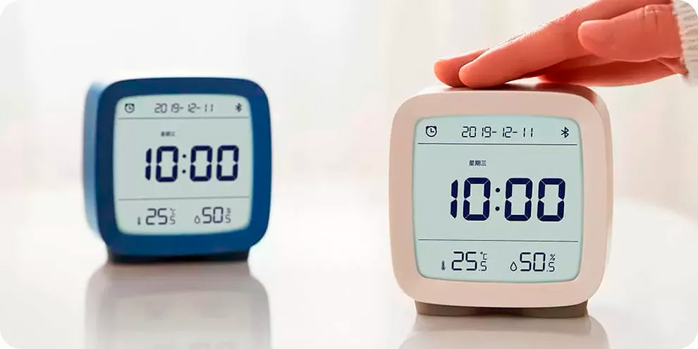 Годинник з метеопоказаннями Xiaomi Qingping Bluetooth Alarm Clock (CGD1) Blue