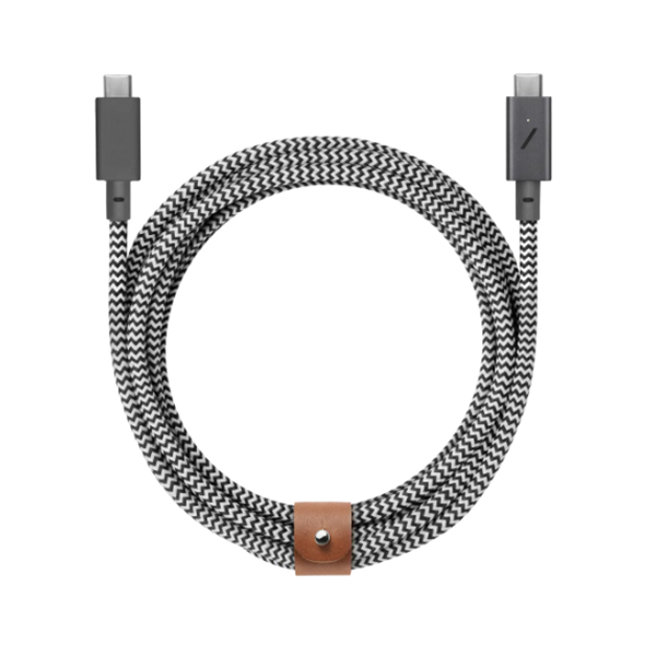 Кабель Native Union Belt Cable Pro USB-C to USB-C 2.4m Zebra (BELT-C-ZEB-Pro-NP)