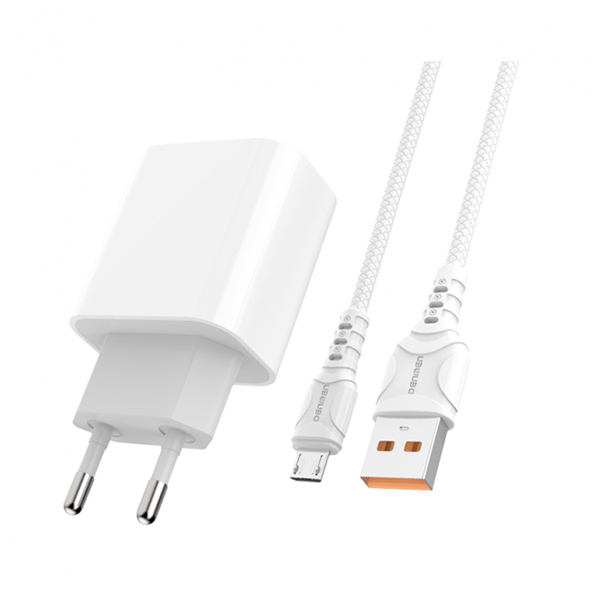 СЗУ Denmen DC03V + Micro USB Cable 2.4A White