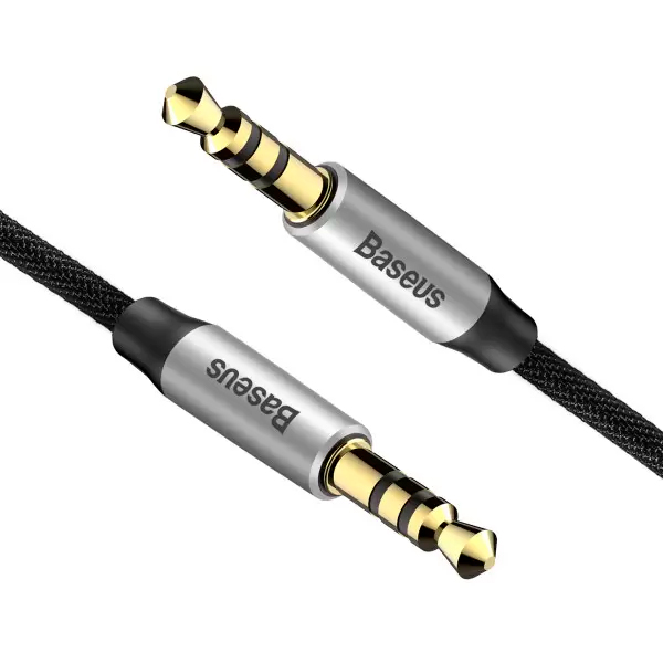 Аудіо кабель 3.5mm - 3.5 mm Baseus AUX 3.5mm Jack M30 Yiven 1m Black (CAM30-BS1)