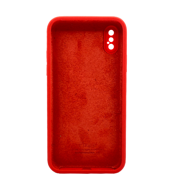 Чохол Soft Touch для Apple iPhone X/XS Red with Camera Lens Protection Square