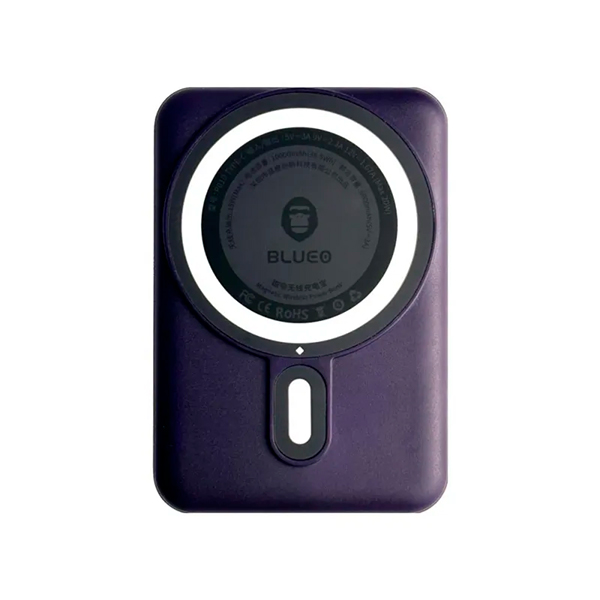 Зовнішній акумулятор Blueo Wireless Powebank 10000 mAh Deep Purple (P010PURP)