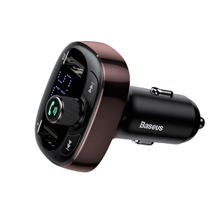 FM-трансмиттер Baseus T typed Wireless MP3 charger with car holder dark coffee CCALL-TM12