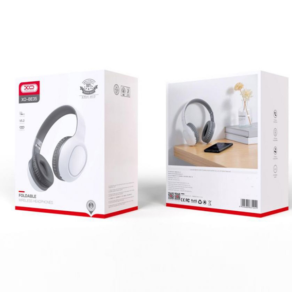 Bluetooth Навушники XO BE35 White/Grey