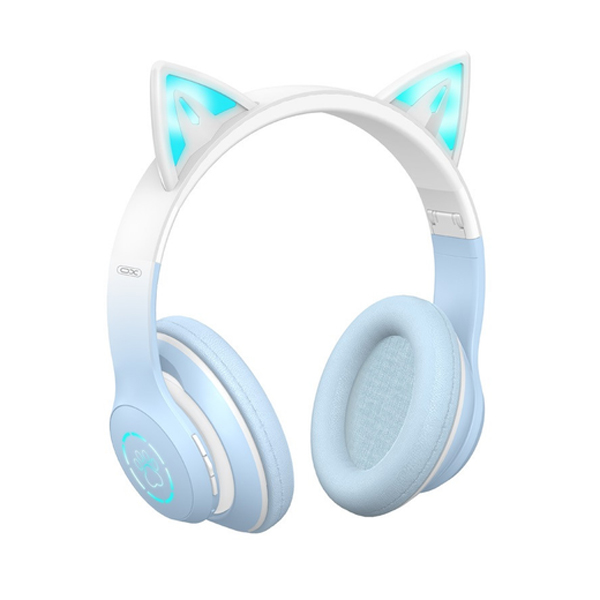 Bluetooth Навушники XO BE38 Cats Ear Blue