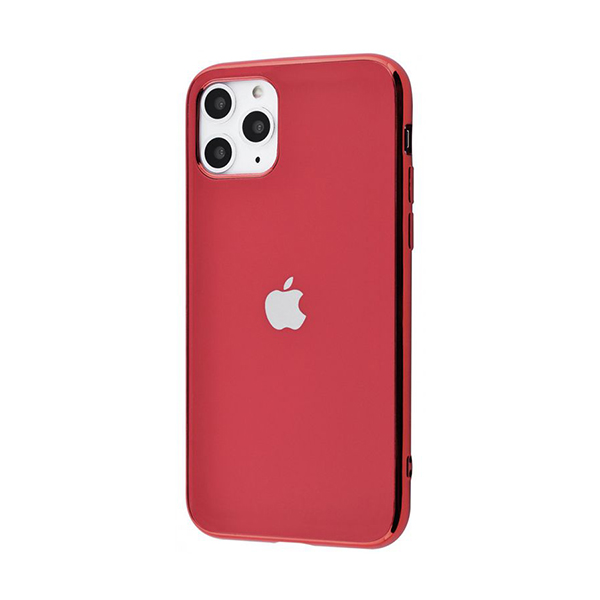 Чехол накладка Glass TPU Case для iPhone 11 Pro Rose Red