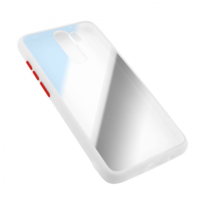Чехол накладка Goospery Case для Xiaomi Redmi Note 8 Pro Clear/White/Red