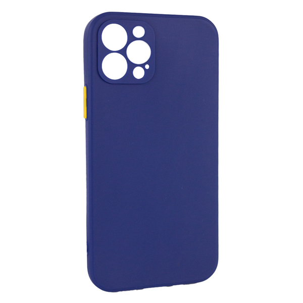 Чехол накладка Goospery TPU Square Full Camera Case для iPhone 12 Pro Max Dark Blue