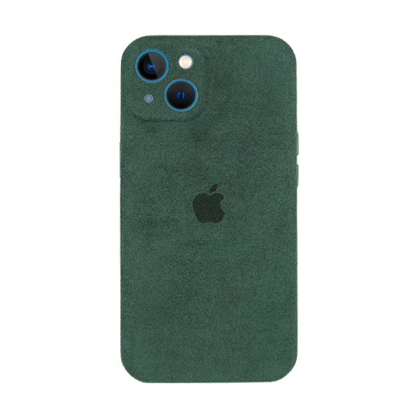 Чохол Alcantara для Apple iPhone 13/14 with Camera Lens Pine Green