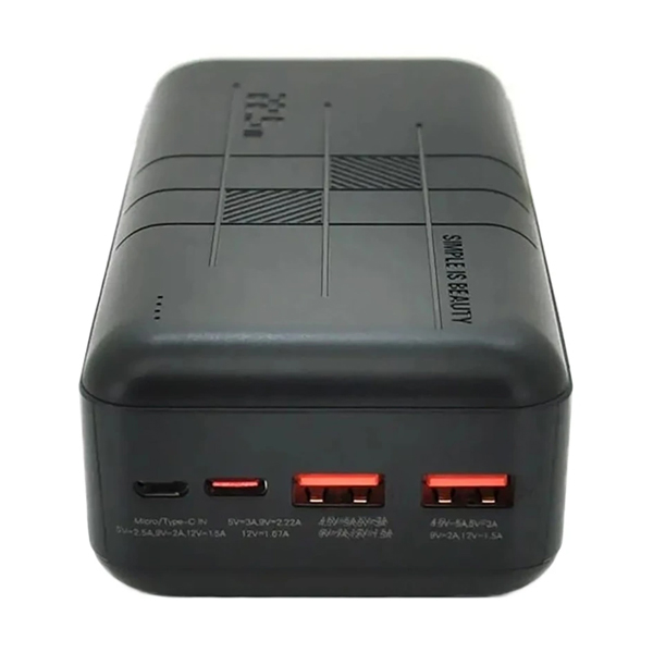 Зовнішній акумулятор XO PR189 PD20W+QC22.5W 30000mAh Black