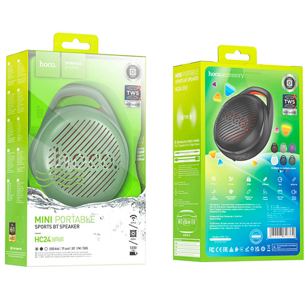 Портативна Bluetooth колонка Hoco HC24 Green