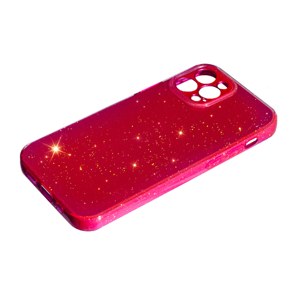 Чохол Silicon Shiny Case iPhone 12 Pro Glitter Rose Red