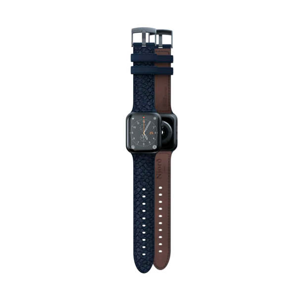 Ремешок Njord Salmon Leather Strap Petrol для Apple Watch 45mm/44mm (SL14121)