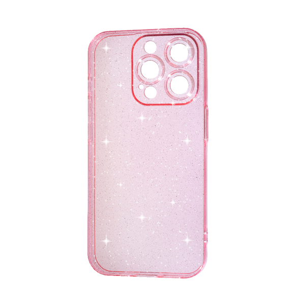 Чохол Silicon Shiny Case iPhone 13 Pro Glitter Clear/Pink