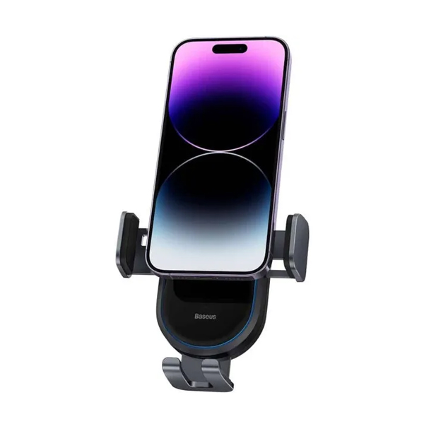 Автотримач для телефона з бездротовою зарядкою Baseus Light Chaser Wireless Charging Electric Car Mount Black (C40355900121-00)