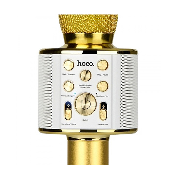 Портативная Bluetooth колонка-микрофон Hoco BK3 Cool sound Gold