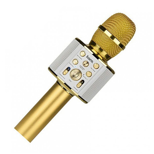 Портативна Bluetooth колонка-мікрофон Hoco BK3 Cool sound Gold