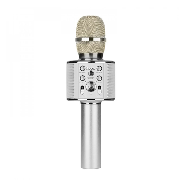 Портативна Bluetooth колонка-мікрофон Hoco BK3 Cool sound Silver