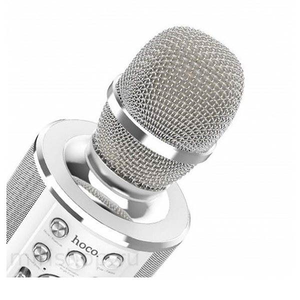 Портативная Bluetooth колонка-микрофон Hoco BK3 Cool sound Silver