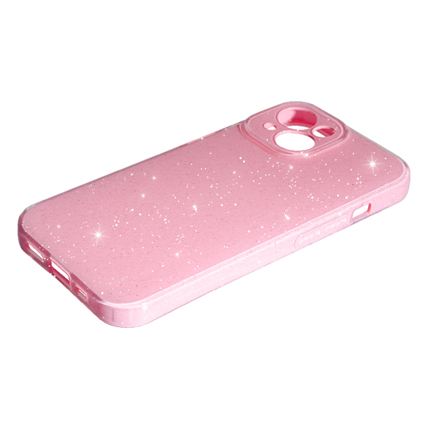 Чохол Silicon Shiny Case iPhone 15 Glitter Pink