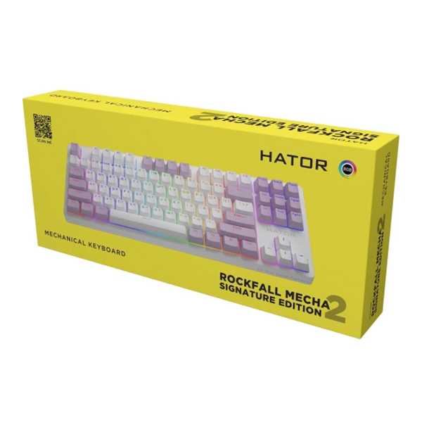 Клавіатура Hator Rockfall 2 Mecha Signature Edition White/White/Lilac (HTK-521-WWL)