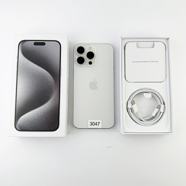 Apple iPhone 15 Pro Max 256GB White Titanium Б/У №3047 (Стан 10/10)