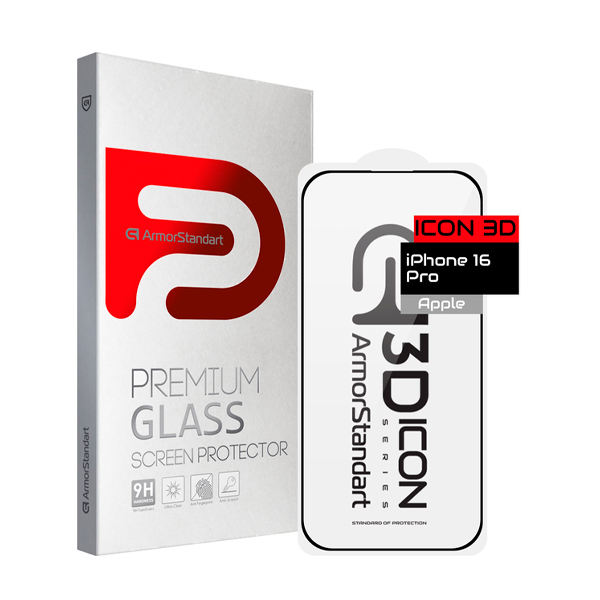 Захисне скло для iPhone 16 Pro Max 6D Black Elite Nano Protection