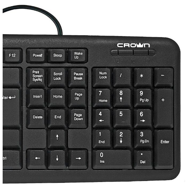 Клавіатура Crown CMK-F02B Black USB