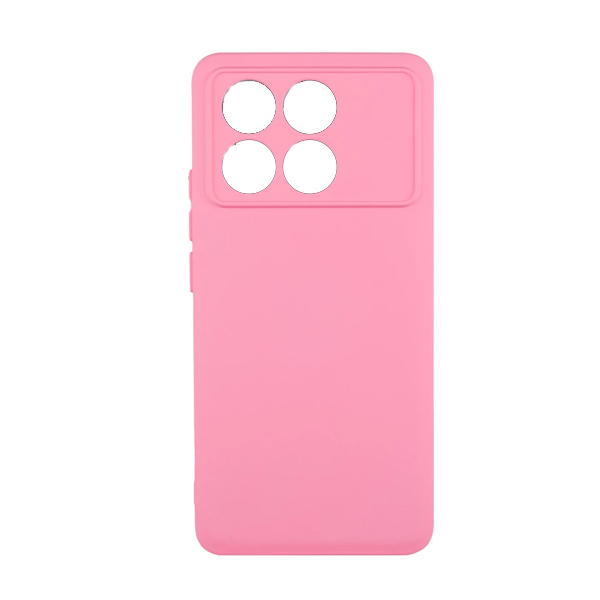 Чехол Original Soft Touch Case for Xiaomi Poco X6 Pro 5G Pink with Camera Lens