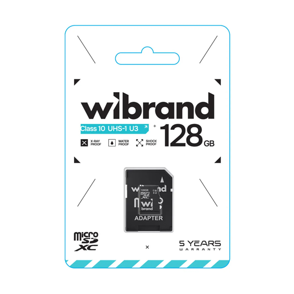 Карта пам'яті Wibrand 128 GB mictoSD UHS-I U3 Class 10 (WICDHU3/128GB-A)