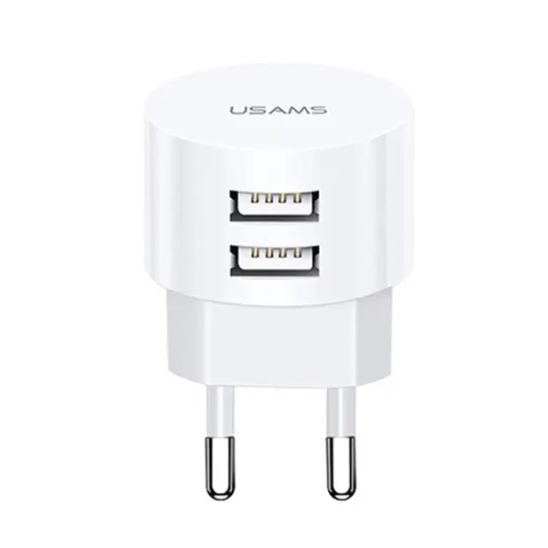 СЗУ Usams 2USB T20 U35 + Type-C Cable White (XTXLOGT18TC05)