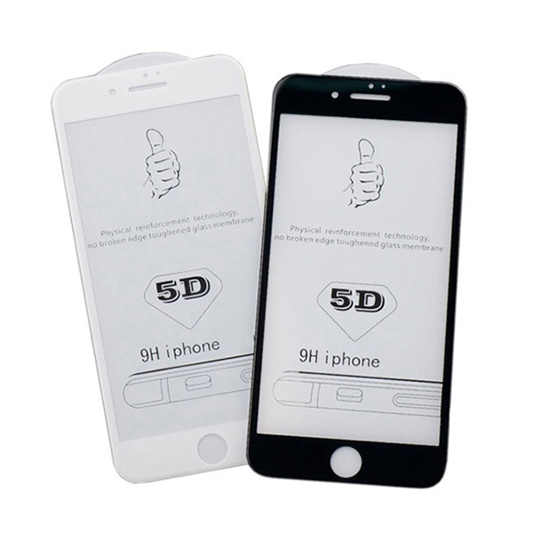 Защитное стекло для iPhone 7 Plus/8 Plus 5D Black (тех.пак)