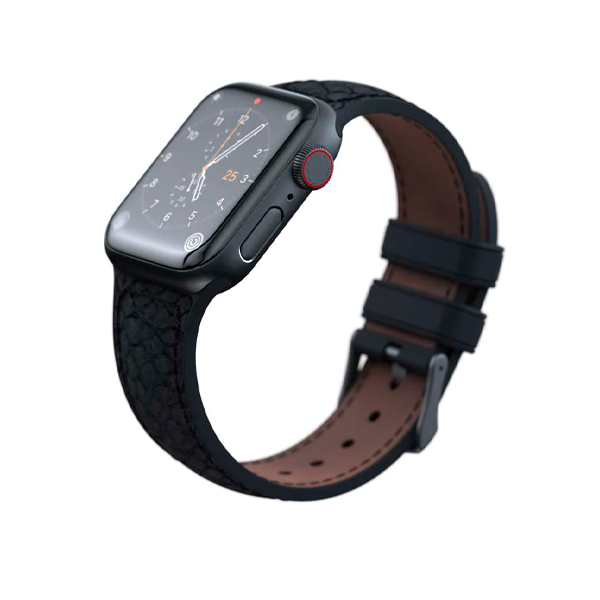 Ремешок Njord Salmon Leather Strap Dark Grey для Apple Watch 45mm/44mm (SL14120)