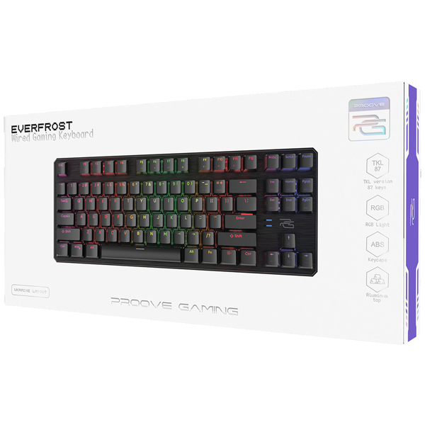 Провідна клавіатура  Proove Gaming Everfrost UA (black)