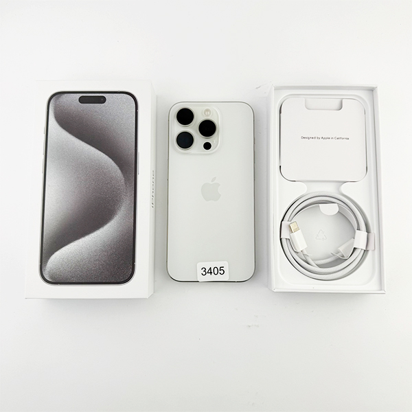 Apple iPhone 15 Pro 128GB White Titanium Б/У №3405 (Стан 8/10)