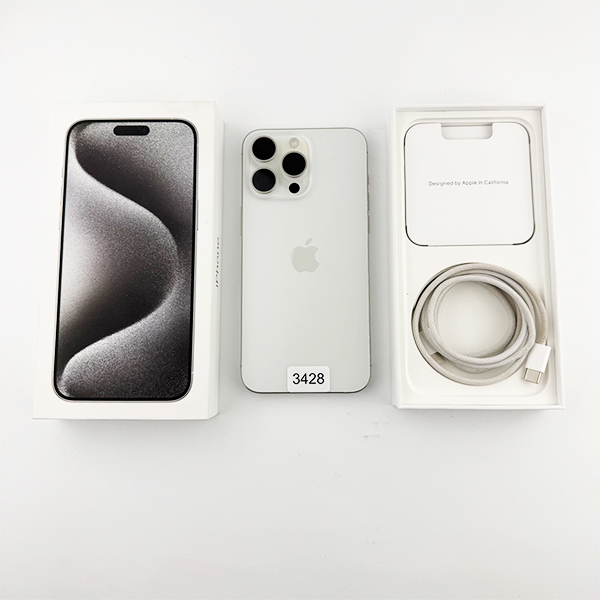 Apple iPhone 15 Pro Max 512GB White Titanium Б/У №3428 (Стан 8/10)