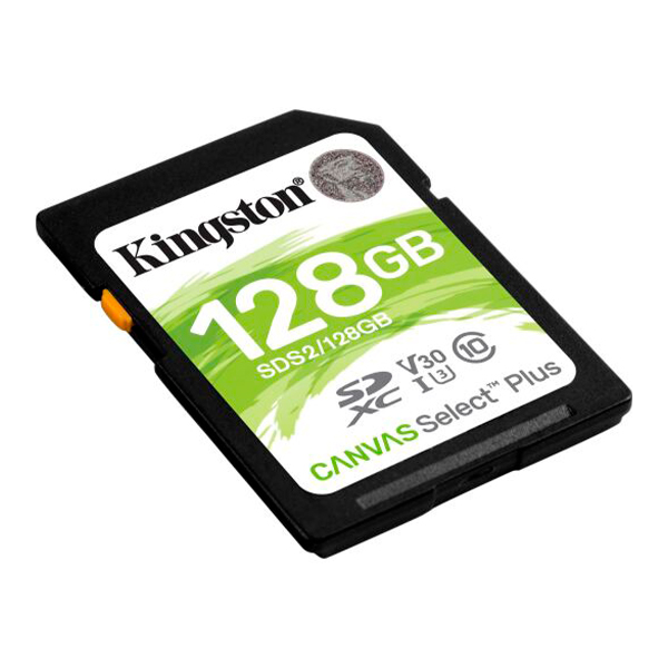 Карта памяти Kingston 128 GB SDXC Class 10 UHS-I U3 Canvas Select Plus SDS2/128GB