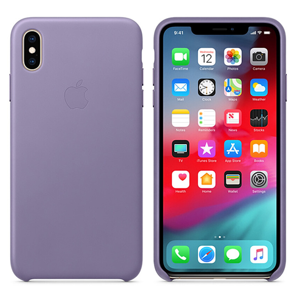 Чохол Leather Case 1:1 для iPhone Xs Max Lilac