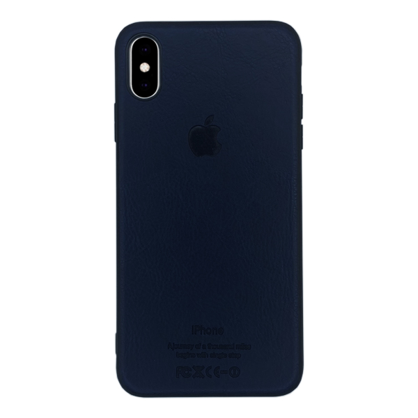 Чехол Leather Case для iPhone XS Max Dark Blue