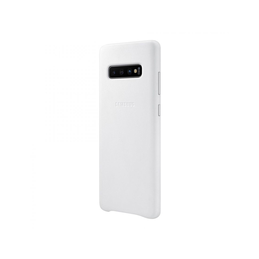 Чохол накладка Samsung G975 Galaxy S10 Plus Leather Cover White (EF-VG975LWEG)