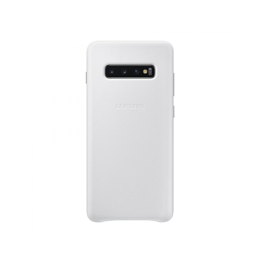 Чохол накладка Samsung G973 Galaxy S10 Leather Cover White (EF-VG973LWEG)